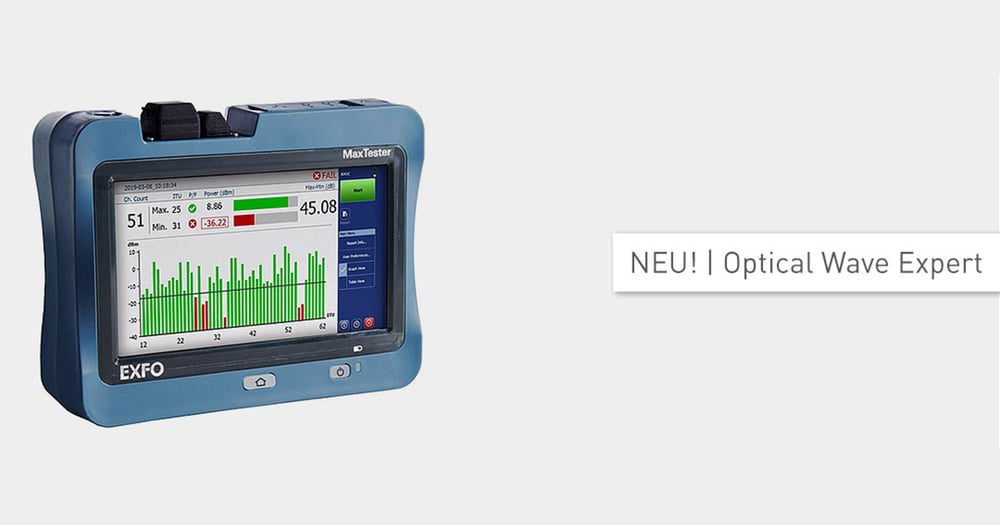 Neue Messtechnik von EXFO: Optical Wave Expert - eine Kombi aus DWDM Channel Checker und DWDM OTDR