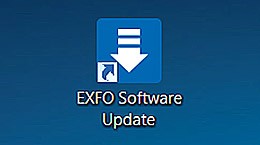 Neuer EXFO Software Update-Button - One-Click-Solution - auf den Messgeräteplattformen FTB 1v2, FTB-2 und FTB-4 