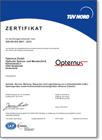 DIN EN ISO 90001 Zertifikat